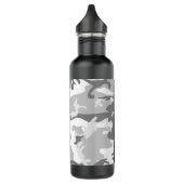 Winter Sneeuwgrijs Camouflage Jouw naam Personalis Waterfles (Links)