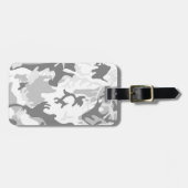 Winter Sneeuwgrijze camouflage, Militair, Leger Bagagelabel (Voorkant horizontaal)