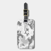 Winter Sneeuwgrijze camouflage, Militair, Leger Bagagelabel (Voorkant verticaal)