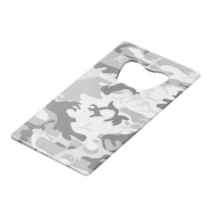 Winter Sneeuwgrijze camouflage, Militair, Leger Creditkaart Flessenopener