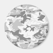 Winter Sneeuwgrijze camouflage, Militair, Leger Magneet (Voorkant)