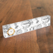 Winter Sneeuwgrijze camouflage, Militair, Leger Naambordje (Zijkant)