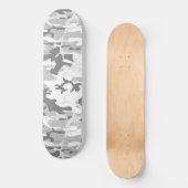 Winter Sneeuwgrijze camouflage, Militair, Leger Persoonlijk Skateboard (Voorkant)