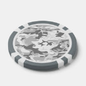 Winter Sneeuwgrijze camouflage, Militair, Leger Poker Chips (Enkel)