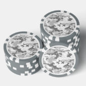 Winter Sneeuwgrijze camouflage, Militair, Leger Poker Chips (Opstapeling)