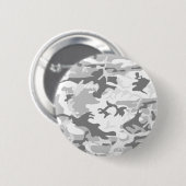 Winter Sneeuwgrijze camouflage, Militair, Leger Ronde Button 5,7 Cm (Voorkant /achterkant)