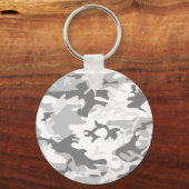 Winter Sneeuwgrijze camouflage, Militair, Leger Sleutelhanger (Voorkant)