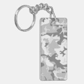 Winter Sneeuwgrijze camouflage, Militair, Leger Sleutelhanger (Voorkant Links)