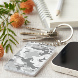 Winter Sneeuwgrijze camouflage, Militair, Leger Sleutelhanger