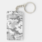 Winter Sneeuwgrijze camouflage, Militair, Leger Sleutelhanger (achterkant)