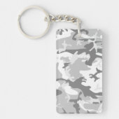 Winter Sneeuwgrijze camouflage, Militair, Leger Sleutelhanger (Voorkant)