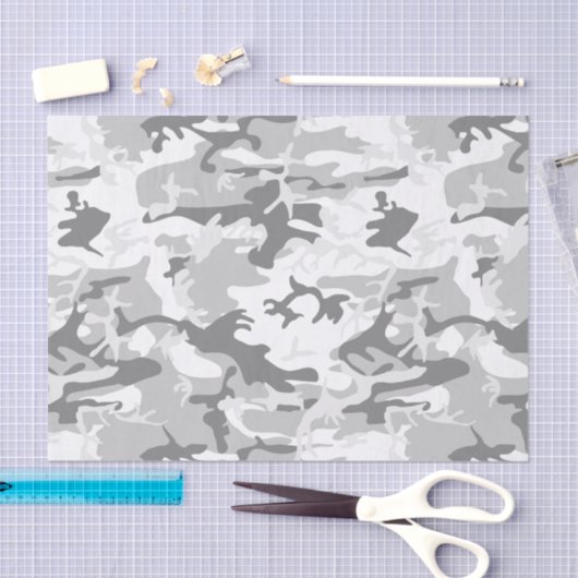 Winter Sneeuwgrijze camouflage, Militair, Leger Tissuepapier (Craft)