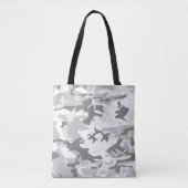 Winter Sneeuwgrijze camouflage, Militair, Leger Tote Bag (Voorkant)