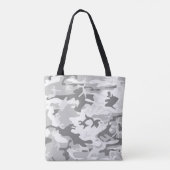 Winter Sneeuwgrijze camouflage, Militair, Leger Tote Bag (Achterkant)