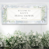 Winter Sneeuwgroen Bruiloft Feestelijke Begroeting Spandoek