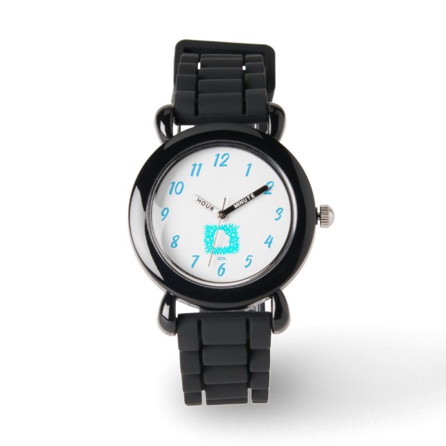 Winter Sneeuwhart Kinder Silver Glitter Watch Horloge (Voorkant)