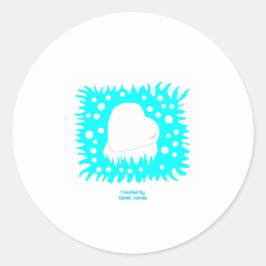 Winter Sneeuwhartronde Sticker