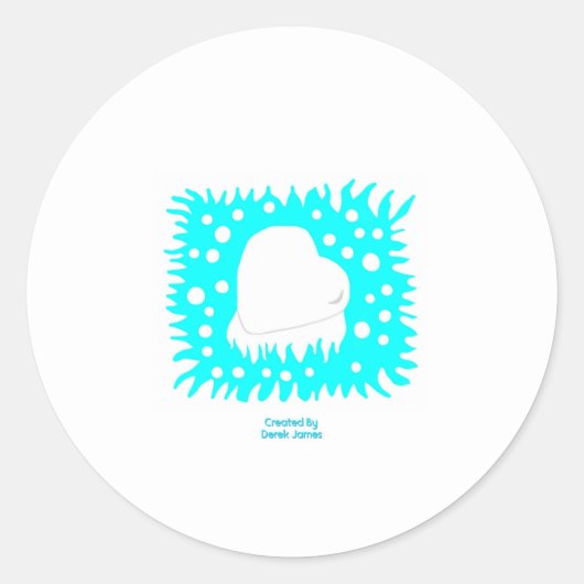 Winter Sneeuwhartronde Sticker (Voorkant)