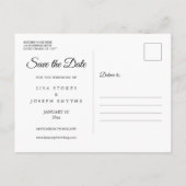 Winter Sneeuwkalender Gold Heart Save the Date Aankondigingskaart (Achterkant)