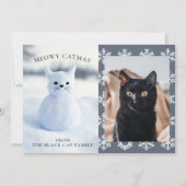 Winter Sneeuwkat Kerstmis foto Holiday Kaart (Voorkant)