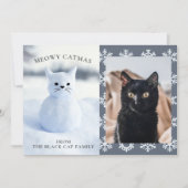 Winter Sneeuwkat Kerstmis foto Holiday Kaart (Voorkant)