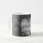 Winter Sneeuwkunst Kerstfoto Mok koffiethee (Voorkant links)