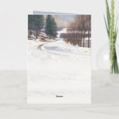 Winter Sneeuwlandschap Wedding Orde van Service Programma (Achterkant)