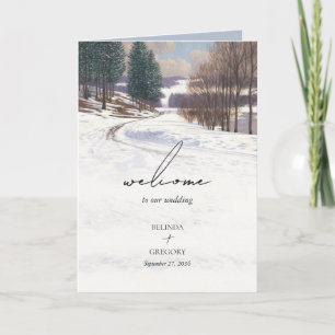 Winter Sneeuwlandschap Wedding Orde van Service Programma