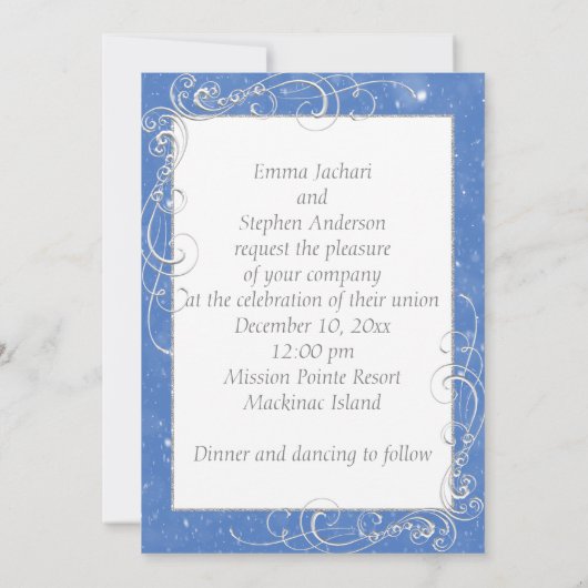 Winter Sneeuwman Bruid & bruidegom uitnodiging (Achterkant)