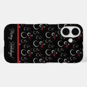 Winter Sneeuwman Familie Patroon Merry Feestdagen Case-Mate iPhone Case (Achterkant (horizontaal))