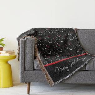 Winter Sneeuwman Familie Patroon Merry Feestdagen  Deken