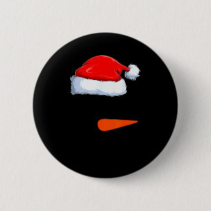 Winter Sneeuwman Gezicht Kostuum Kerstmis Sneeuwma Ronde Button 5,7 Cm