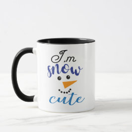 Winter Sneeuwman Ik Ben Sneeuw Schattig Grappig Ca Mok