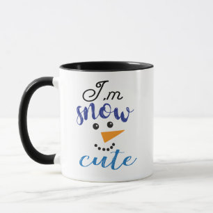 Winter Sneeuwman Ik Ben Sneeuw Schattig Grappig Ca Mok