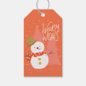 Winter Sneeuwman Kerst Cadeau Label Cadeaulabel (Voorkant)