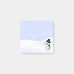 Winter Sneeuwman Met Sneeuwvlokken Post-it® Notes