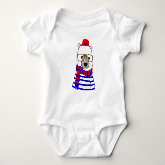 Winter Sneeuwman ontwerp voor baby body Romper (Voorkant)