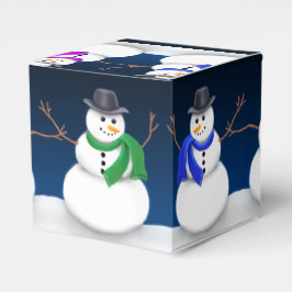 Winter Sneeuwman Party Favor Gift Box Bedankdoosjes