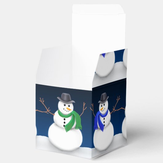 Winter Sneeuwman Party Favor Gift Box Bedankdoosjes (Geopend)