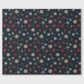 Winter Sneeuwman Patroon Kerstcadeauverpakking Cadeaupapier (Vlak)