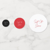 Winter Sneeuwman Patroon Laat Het Sneeuw Zwart en Confetti (Achterkanten)