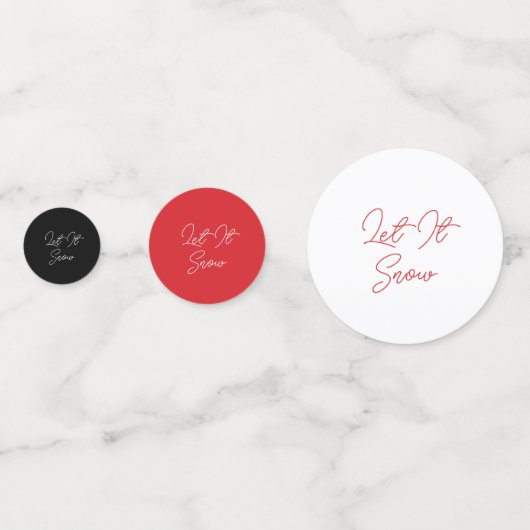 Winter Sneeuwman Patroon Laat Het Sneeuw Zwart en Confetti (Achterkanten)