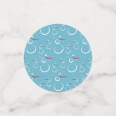 Winter Sneeuwman Patroon Laat Het Sneeuwcyaan en R Confetti (Kleine voorkant)