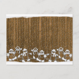 Winter Sneeuwman Peace Love Destiny Briefkaart