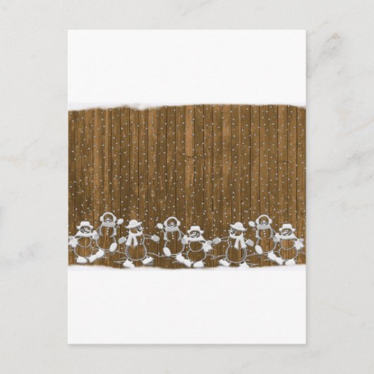 Winter Sneeuwman Peace Love Destiny Briefkaart (Voorkant)