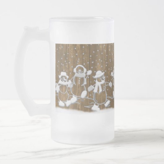 Winter Sneeuwman Peace Love Destiny Matglas Bierpul (Links)
