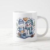 Winter Sneeuwman Speciale Mok (Rechts)