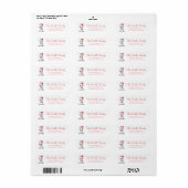 Winter Sneeuwman Suikerstok Retouradres Etiket (Full Sheet)