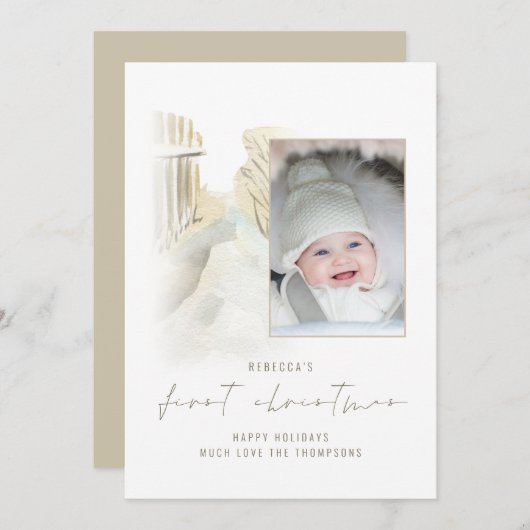 Winter Sneeuwpad Foto: eerste kerstdag (Voorkant / Achterkant)