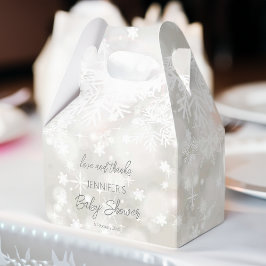 Winter sneeuwpastelkleuren baby shower dank u bedankdoosjes